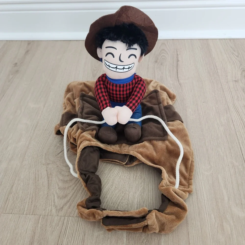 Spirit Halloween Cowboy Ride-On Dog Pet Costume Medium 25-44 lbs